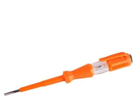 ebuyerfix Voltage Tester Electric Tester AC 100-500V Voltage Test Slotted Screw Driver Pen Safety Insulated Handle and Pocket Clip