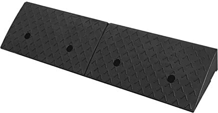 Schwellenrampe, Schwellenrampen Hochleistungs-Bordsteinrampen aus Gummi, tragbare Laderampe für Fahrräder, 500 kg belastbar, mit Befestigungsschrauben (Größe: 100 x 38 x 15 cm)