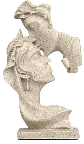 Moaobooh Skulptur Deko, Deko Wohnzimmer Modern Harz Skulptur Stabile Platzierung Geeignet FüR Die Dekoration Von Wohnzimmer, Bar, Zimmer, BüRo (Farbe Sandstein)