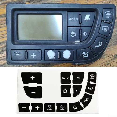 Auto-Innenaufkleber, Knopfaufkleber, passend für C4, Grand für Picasso, AC-Fenster-Radio-Nummer, Tür, Klimaanlage, Reparaturaufkleber