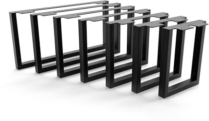 HEVVA Graz Lot de 2 pieds de meubles de 25 cm de haut, 20/25/30/35/40/45/50 cm, pour armoire, canapé, lit ou buffet, noirs