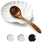 ABRUTY Spoon Rest for Stove Top, Ceramic Spoon Holder for Kitchen Counter, Modern Farmhouse Kitchen Decor Accessories for Spatula, Spoons or Tongs