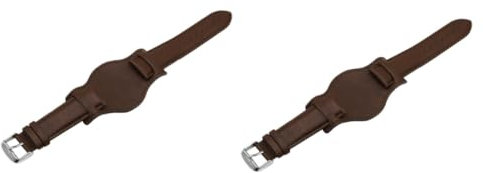 DEARMAMY 2 Stk Tablettriemen Aus Leder Mann Uhrenarmbänder Herren Smartwatch Herrenuhr Uhrenarmband Tauschen Smartwatch Für Männer Rindslederband Nachrichten Oberschicht Rindsleder Coffee