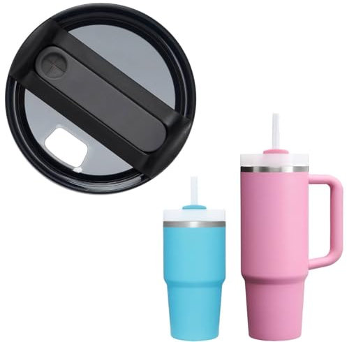 Tapa de repuesto para vaso de 30 onzas, apta para vaso Stanley Adventure Quencher H2.0 de 20 onzas, 30 onzas (negro)