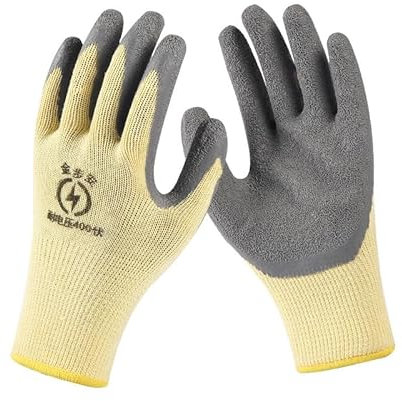 Gant Isolant Électricien 400V Résistant Tension Abrasion Caoutchouc Antidérapant