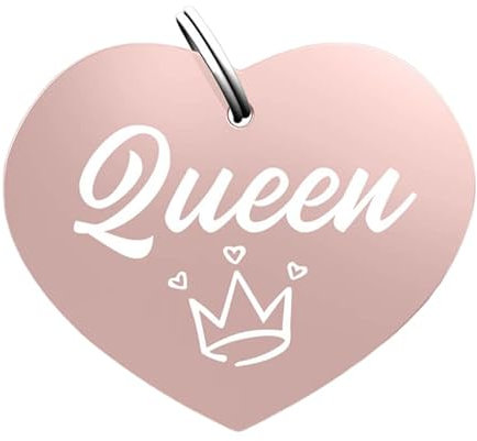 Soulhorse Marke Pferd Pony Hunde Glücksmarke Pferdemarke Gücksbringer Schutzengel Sattel Herz Trense Zaumzeug Vorderzeug Schlüsselanhänger Talisman für Tiere und Menschen (Rose, Queen)