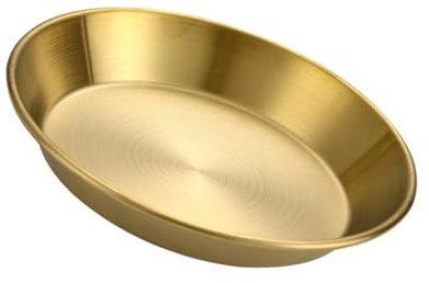 IMIKEYA Plato Inoxidable Multifuncional Para Frío y Caliente Redondo Plato Para Cortar Comida