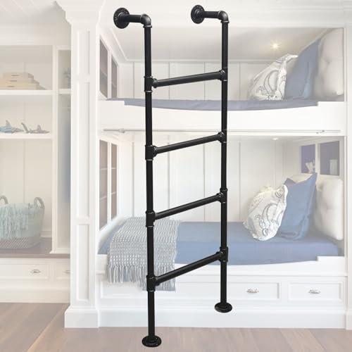 KHLMSRXJ Universelle Leiter für Etagenbetten für Wohnheime, Lofts und Wohnmobile, robuste Sicherheitsleitern mit Metallstufen, hohe EIN- und Ausstiegsleitern für Keller, Lagerhäuser und Woh