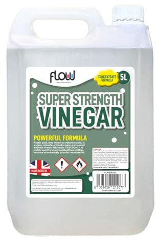 Flow Super Strength Vinegar, 5L, Multi-Purpose Cleaning Solution, Garden and Outdoor Use