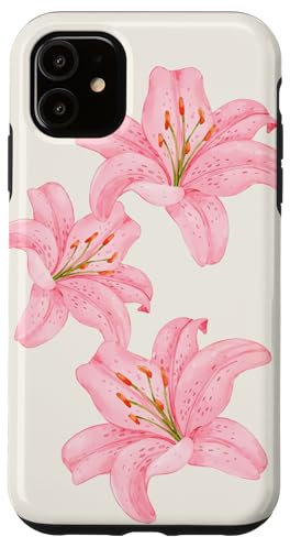 Lily Summer Flower Trendy Blooming Tiger Lily Lover Case for iPhone 11