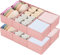 Homsorout Foldable Drawer Organiser Clothes - 8 Pack Underwear Organizers, Fabric Wardrobe Organisers and Storage Drawer Dividers for Baby Clothing, Socks, Belt, Dresser - Pink