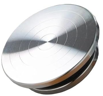 Tornio Manuale, 11-30 CENTIMETRI In Lega di Alluminio Ruota di Ceramica Giradischi Double-sided Scultura In Ceramica Piastra Rotante Argilla Decorazione di Una Torta Giradischi(20cm)