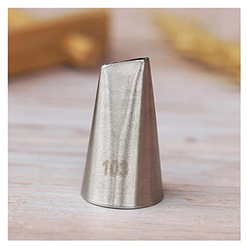 LYVQZPWLRsac de tuyauterie et groupe de buse, Douilles à pâtisserie #101, #102, #103, #104, for créer des pétales de rose, des glaçages décoratifs, des ustensiles de pâtisserie et de pâtisserie(103)