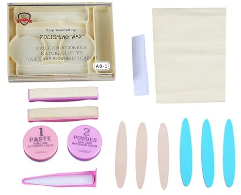 Kit manicure giapponese a lunga durata, tampone per unghie e sigillo, kit di lucidatura, riparazione professionale per unghie, lucidatore per manicure per strumenti per la cura delle unghie, tampone