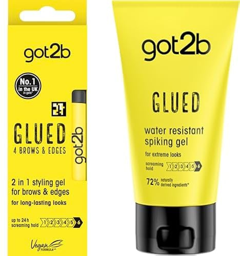 Lot Got2b Collé Serré : Mascara Gel Transparent 2‑en‑1 Sourcils & Baby Hair (16 ml), Formule Végane 96,3% naturelle + Gel Coiffant Superglue Glued Résistant à l’Eau, Fixation Ultime (150 ml)
