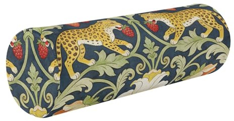decor gift William Morris Yoga-Nackenrolle, rundes Kissen, Formen, Rollo, Cervical para dormir