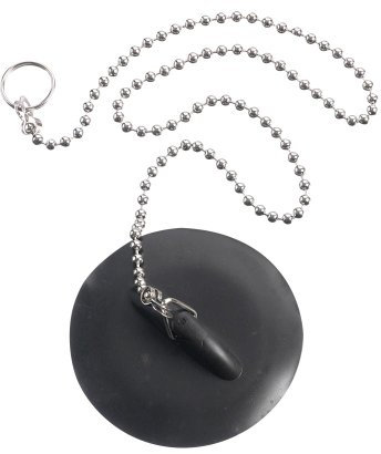 AXENTIA Universal-Abflussstopfen mit Kugelkette 40 cm