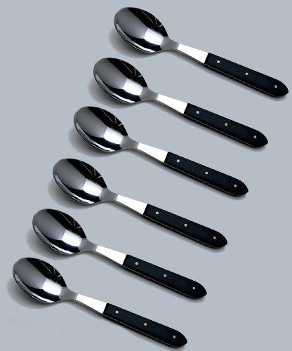 Marsvogel | Tafelmesser POM | Schwarz | mit Wellenschliff | Made in Solingen | ideal auch als Tomatenmesser