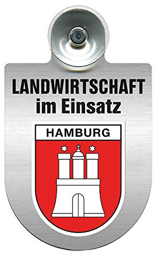 Einsatzschild für Windschutzscheibe incl. Saugnapf - Landwirtschaft im Einsatz - Wappen nach Wahl - 309460 Farbe Region Hamburg
