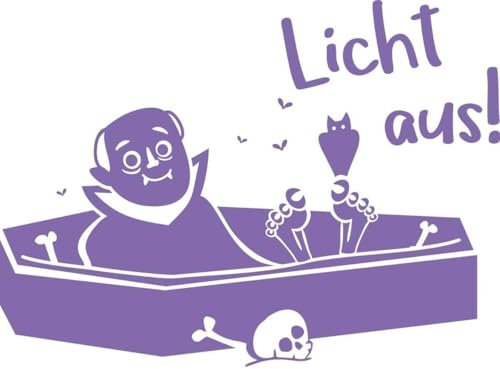 CLICKANDPRINT Aufkleber » Drakula Licht aus!, 160x117,3cm, Lavendel • Wandtattoo/Wandaufkleber / Wandsticker/Wanddeko / Vinyl
