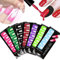Kalolary 14 Blatt 140 Stück Nagellack Schablone, Peel Off Aufkleber Band Maniküre Anti Überlauf Verpackungs Nagel Schutz U-Form-Band für Nail Art Malerei Gradation Stanzen