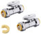 Efield Push-Fit 1/4-Drehung, gerades Absperrventil, Wasserabsperrung, 1/2-Zoll-Druck, Chrom, mit Trenn-Clip