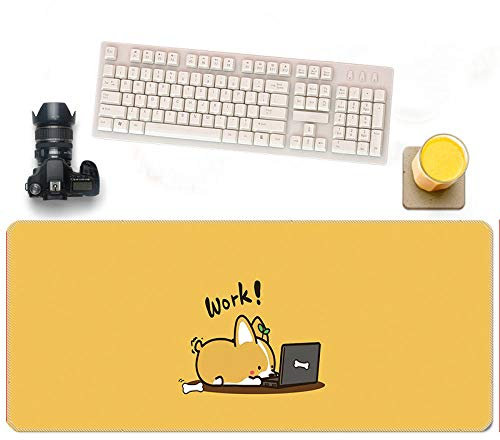 Großes Mauspad,Online Corgi 3D Druck Anti-Rutsch Anti-Fray Extra Große Gaming Mouse Pad, Naturkautschuk Mousepad, Mit Locking Edge Gaming Schreibtisch Maus Pad Matte, 40Cm * 90Cm