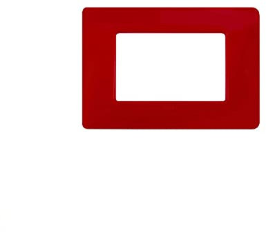 Placchetta placca rossa compatibile matix 3 posti copri interruttore c8803 red