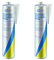 CARTECHNIC 2X Karosserie Klebe- und Dichtmasse Silikon Kleber weiß 310 ml