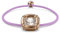 Swarovski Dulcis Armband, Violettes Kordel-Armband mit Rosé Vergoldetem Anhänger und Kristall