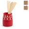 H&H Natale Porta Mestoli, Ceramica, con 3 Mestoli