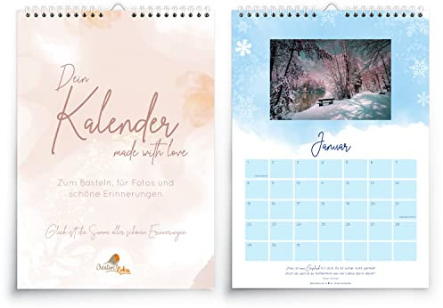 Jahresunabhängiger Fotokalender A4 Bastelkalender I nette Sprüchen I CreativeRobin