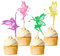 24 Stück Fee Cupcake Topper Blumen Fee Kuchen Topper Picks Mädchen Kuchen Topper Dekoration Feen Geburtstag Kuchen Topper Cupcake Topper für Kindergeburtstag Party Babyparty Dekoration