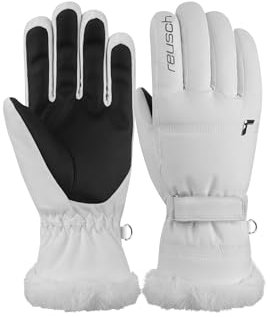 Luna R-TEX® XT mit wasserdichter und atmungsaktiver Membran, angenehm warme Skihandschuhe Schneehandschuhe,Weiß,6