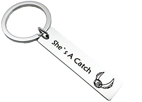 Keychain for Men, Keychain for Girls Silver Engraved Stainless Steel 10X40MM for Men Women Friend