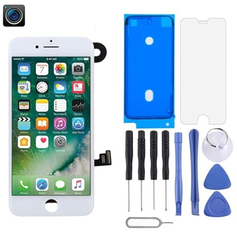 High-Tech Place Ecran LCD Complet + Une caméra Frontale pour iPhone 7 (Noir)