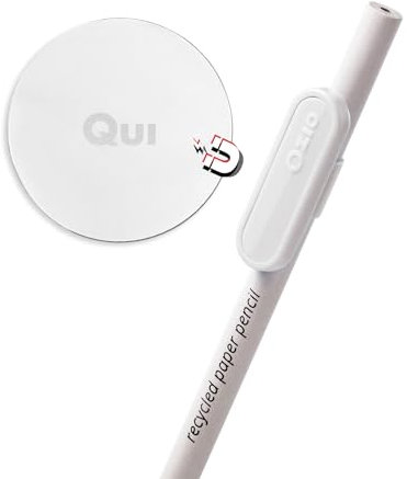 Ozio Porte-Stylos Magnétique, Porte-Stylos pour Réfrigérateur, Clip Porte-Crayons avec Aimant, Gadgets de Bureau, Accessoires de Bureau, Blanc