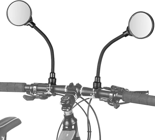 2 Stück Fahrradspiegel, drehbar um 360 Grad, Spiegel, Fahrradspiegel, Lenker Spiegel, konvexer Fahrradspiegel, Rückspiegel Tretroller, Universal für Mountainbike, Elektrofahrrad, Mofa