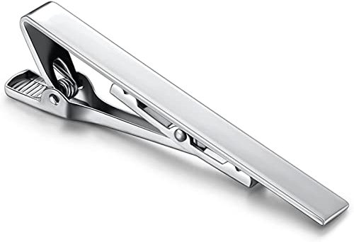 Pince à cravate fine pour homme - Cadeau classique pour mariage, affaires, quotidien, anniversaire, argent, Alliage de zinc