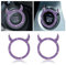 CGEAMDY 2Pcs Auto Start-Stopp-Knopf Abdeckung Glänzend Dekorativen Ring, Legierung Strass Auto Taste Ring, Stilvolle Und Glamouröse Damen Auto Dekorationen(Lila)