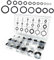 Wanfoou 225 pcs Rubber O Rings Kit, 18 Sizes Car Air Conditioning Compressor O Ring Rubber Seals Tool Kit with Plactics Box Kit