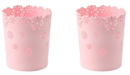 lmoikesz 2 Ensemble de Poubelle légère Anti-Rayures, Fond antidérapant Super épais et Durable pour Une Poubelle Stable, Tendance et Durable, Rose, Taille Moyenne, Rose de Taille Moyenne, 2Ensemble