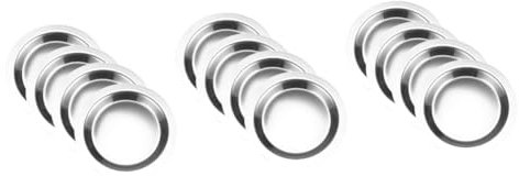LIFKOME 12 Pièces sous-Verres Ronds Porte-Bouteille de vin Tapis de Tasse à thé Table à Manger Ronde Tampon de Tasse de thé Dessous de Verre Un Verre Coaster Acier Inoxydable Tapis de vin