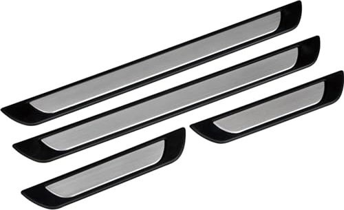 ZHANGJF 4 Baguettes Autocollantes pour seuil de portière en Acier Inoxydable pour Fo-RD Fusion Fiesta Kuga Edge Focus C-Max St-Line KA, Voiture Seuil de Porte Contre Les Rayures Protection