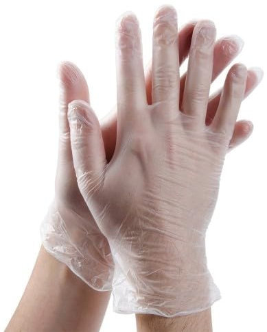 100 Pack Clear Vinyl Gloves - Disposable, Powder-Free, Latex-Free for Hygienic Handling - Food Safe, Multi-Purpose - Mesdium