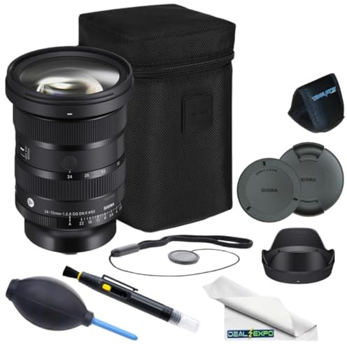 Sigma Objectif artistique 24-70 mm f/2.8 DG DN II pour Sony E avec lot d'accessoires Deal-Expo Pro.