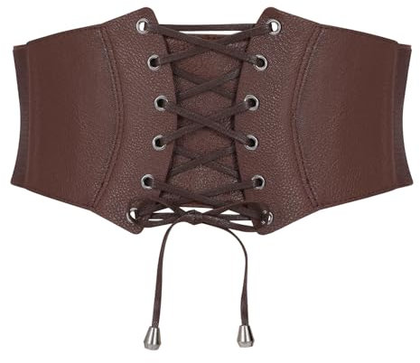 VONMELLI Korsett Gürtel für Damen, Schnürung Korsett Hohe Taille Elastischer Gürtel für Halloween Kostüm Parteien Kaffee XL