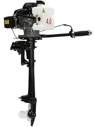 4-Takt Profi Außenborder Bootsmotor 2200W Aussenborder, Benzin-Bootsmotor 5500rpm, Leistungsstarker Außenbordmoto, CDI, Luftgekühlt für Schlauchboote, Fischerboote, Segelboote und kleine
