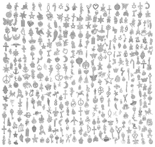 500 Stück Schmuck Armband Anhänger DIY Charm Mini Basteln Personalisiert Jung Klein Hochzeit Geschenk Blum Hund Baum Engel Katz Stern Mond Perle Pferd Kreuz Crocs Herz Kett Ohrring Deko Stitch Zubehör