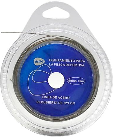 Pike Fishing Wire Trace - Nylon Coated, 10m/20m/50m, 10-40lb, FREE Crimps (10 Meters 40LB)